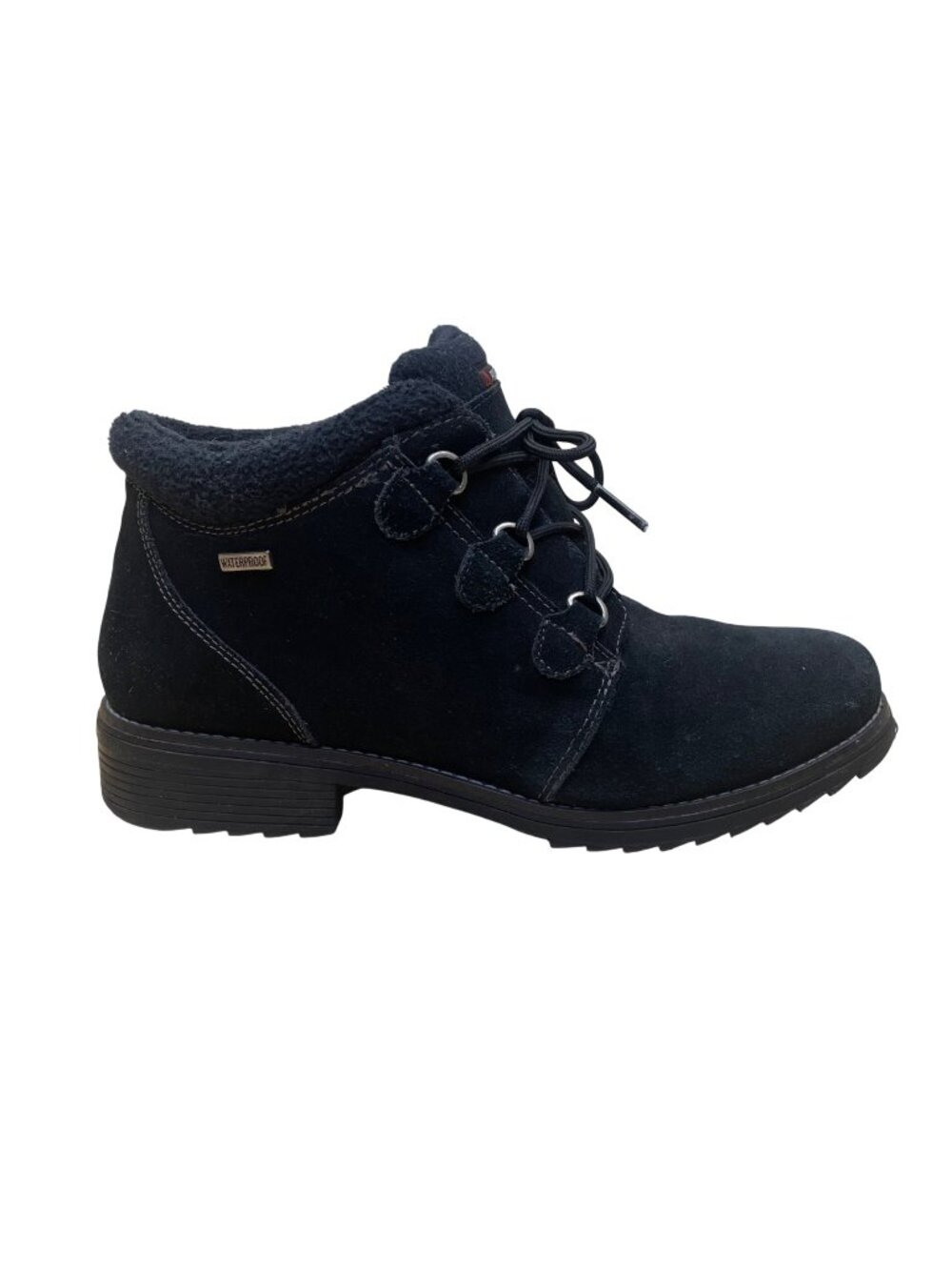 Sporto Women’s Black Suede Waterproof Polartec Lace-Up Ankle Boots Size 6.5M